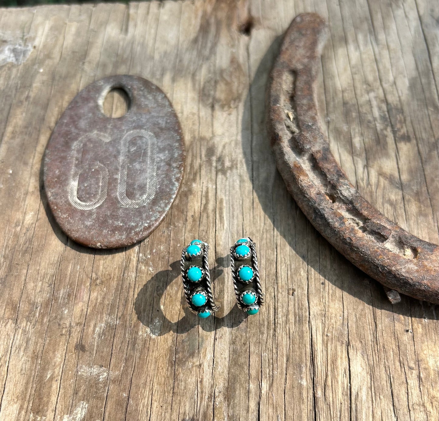 Turquoise Hoop Earrings