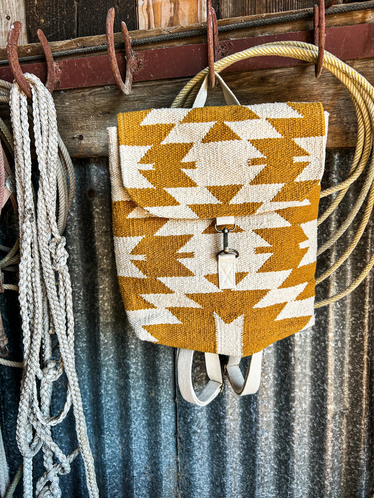 Rust and Tan Backpack