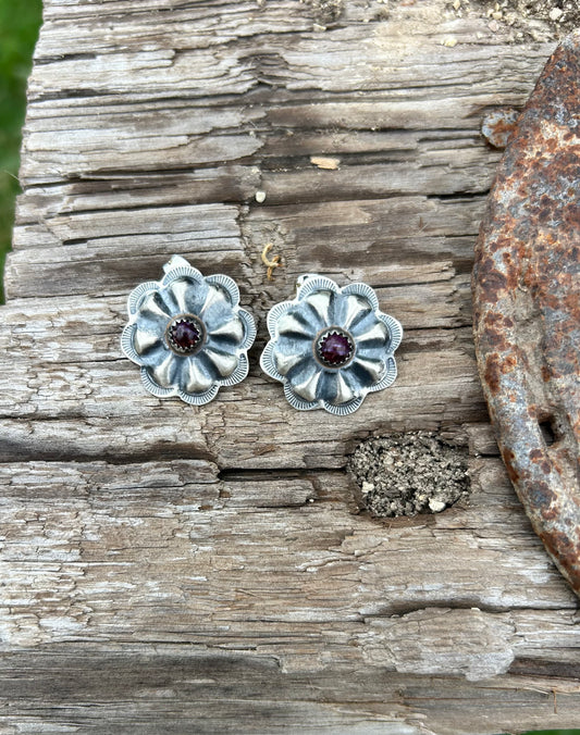 Spiny Concho Stud Earrings